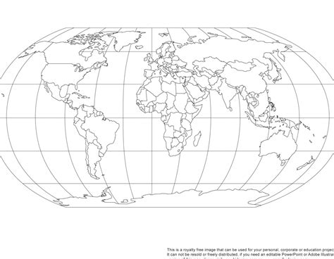 Blank Map Of The World With Latitude And Longitude