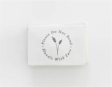 Please Do Not Bend Stamp Handle With Care Stamp Fragile Etsy