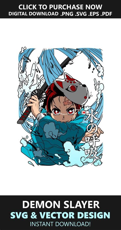 Tanjiro Kamado SVG Vector Design In Anime Printables Vector Design Anime