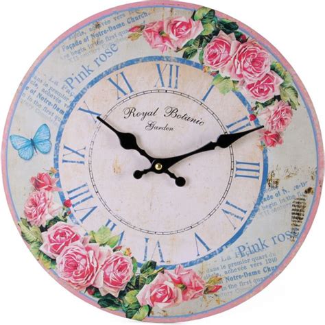 Wooden wall clock vintage rustic shabby clocks quiet art watch home decoration. Large Vintage Rustic Wall Clocks Shabby Kitchen Chic Home ...