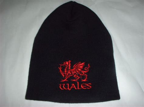 Wales Dragon Beanie Hat Edinburgh Castle Scottish Imports