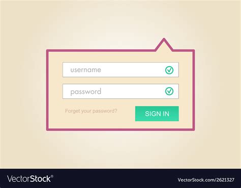 Login Form Royalty Free Vector Image Vectorstock