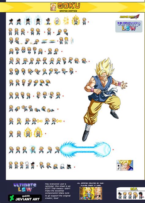 Super Saiyan Goku Gt Sprite Sheet Ulsw By Kambayt3 On Deviantart
