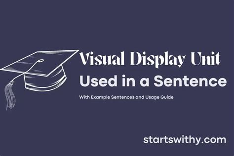 Visual Display Unit In A Sentence Examples 21 Ways To Use Visual