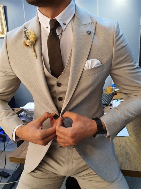 gentwith olympia ivory slim fit suit beige suits for men designer suits for men mens fashion