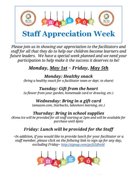 Employee Appreciation Activities