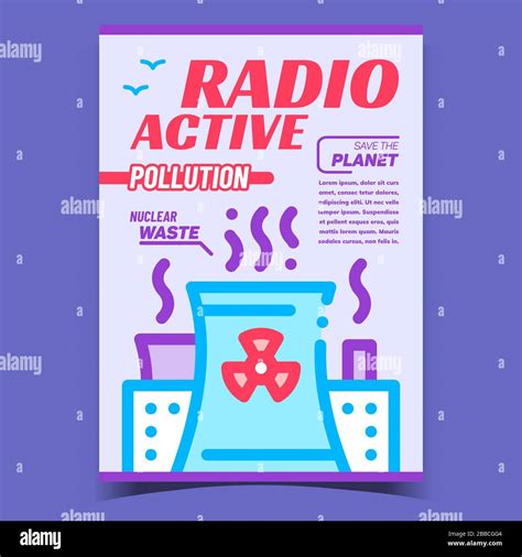 Radioaktive Verschmutzung Spare Planet Poster Vector Stock