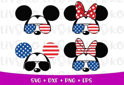 Fourth of July svg 4th of July svg Mickey mouse svg Minnie | Etsy
