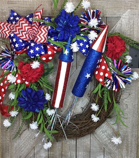 Fourth Of July Wreath Patriotic Wreath Americana Wreath