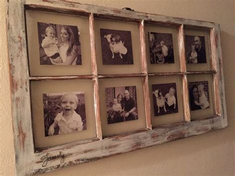 Window Picture Frame Personalized Distressed 8 Pane Rustic Picture