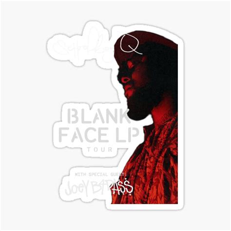 Schoolboy Q Blank Face Lp Tour 2016 Sticker By Galdigart Redbubble