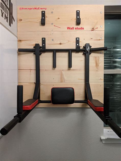 Wall Mounted Pull Up Bar And Dip Bar Wall Stud Attachment Stud Walls