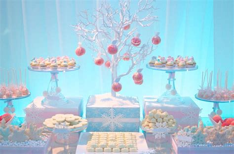 Bowls of silver, blue, and white candies like m&ms, jellybeans, winter hershey's kisses. Winter Wonderland Dessert Table {guest feature ...