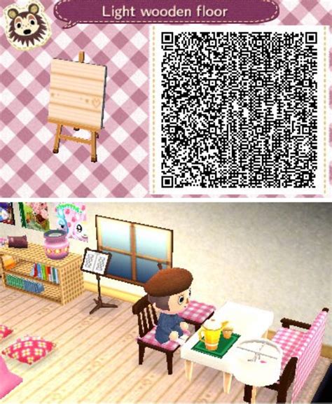 Want to add another story to your house? Animal crossing HHD light wooden floor qr code … | Animal ...