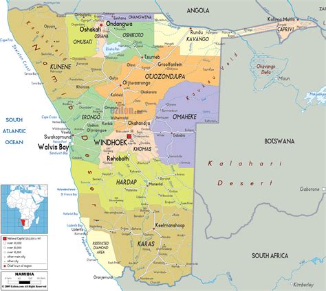 » chinese businesses and namibian elites get rich illegally logging rosewood trees. Political Map of Namibia - Ezilon Maps