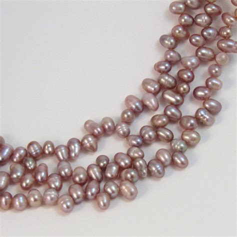 Natural Purple Top Drilled Freshwater Cultured Pearls 7mm Etsy