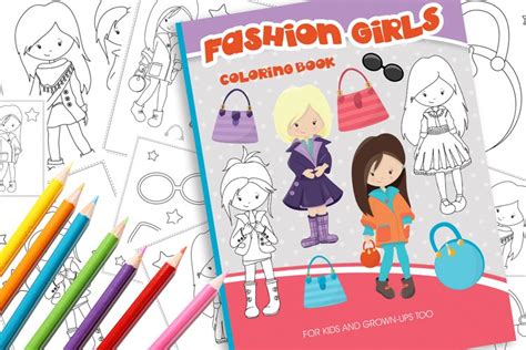 Fashion Girls Coloring Book Coloring Pages Colouring