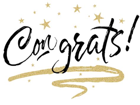 Congrats Congratulations Stars Gold Glitter Sparkle Congrats On