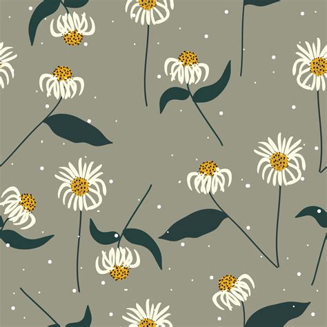 Cute Hand Drawn Vintage Floral Pattern Seamless Background 20430280