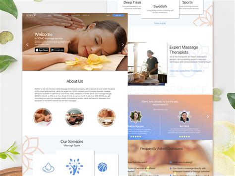 Landing Page Of Massage App By Andrii Domanchuk On Dribbble