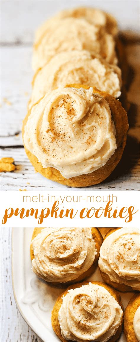 They have a mild pumpkin flavor and are topped with a decadent cream cheese frosting. Melt In Your Mouth Pumpkin Cookies - Best Cookies!