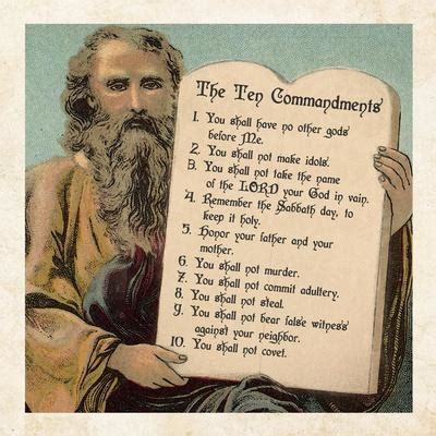 Free ten commandments for kids printable! 'Tablets of the Ten Commandments' Art - Veruca Salt ...