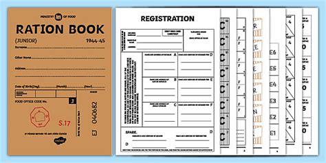 Printable Ww2 Ration Book Template Primary Resource