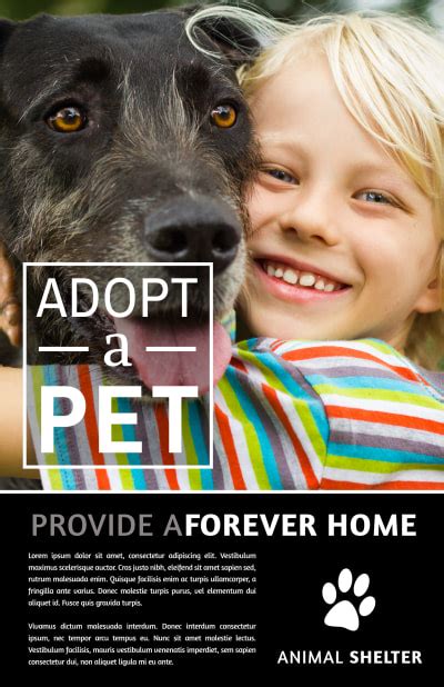 Pet Adoption Poster Templates Mycreativeshop