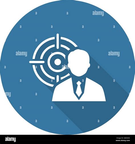 Business Goals Icon Flat Design Stock Vector Image And Art Alamy