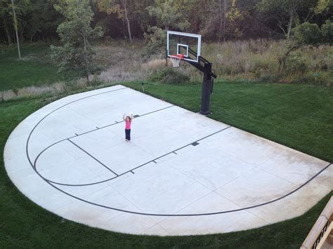 Do you have basketball court ideas to make own basketball court in your backyard or driveway? A backyard half court with striping is can be an inspiring ...