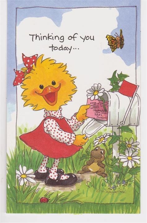 Suzys Zoo Greeting Card Suzy Ducken Thinking Of You Friends And