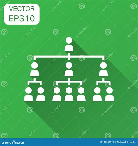 Corporate Organization Chart With Business People Vector Icon In Stock