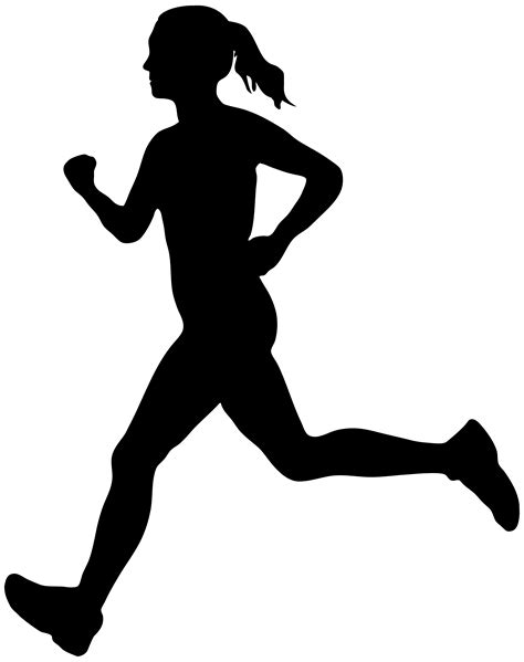 Running Silhouette Running Woman Silhouette Png Clip Art Image Png