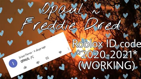 Click twitter bird icon top side of the screen. Opaul- Freddie Dred Roblox ID code *2020-2021* (WORKING) - YouTube