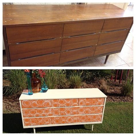 This Mid Century Modern Dresser Is Redesigned Using Chalk Paint In