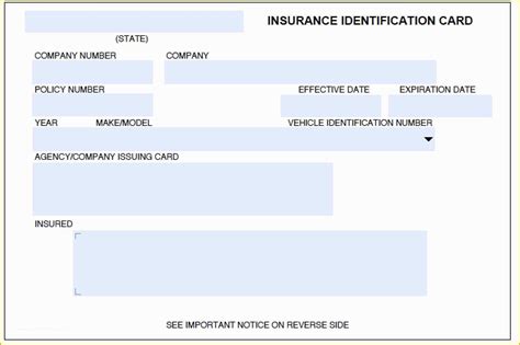 Auto Insurance Card Template Free Download Of Insurance Card Template