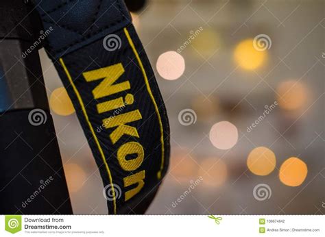 Macro Shot Of Nikon Camera Strap Editorial Photography Image Of Bokeh