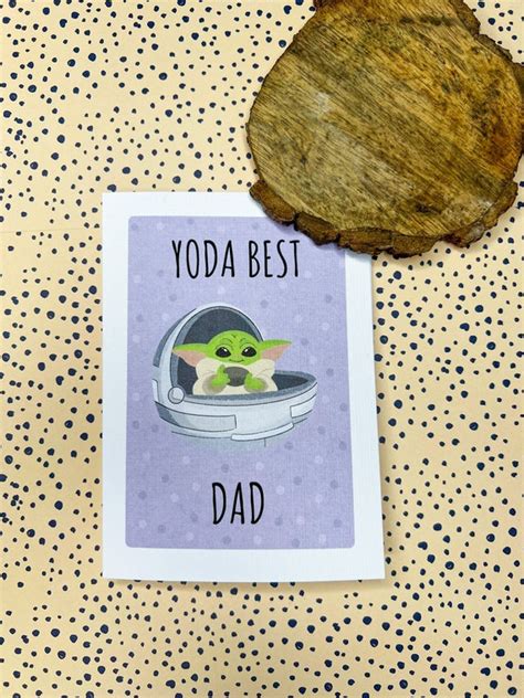Yoda Fathers Day Card Yoda Fathers Day Fathers Day Etsy