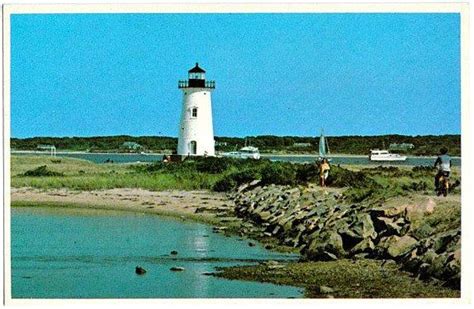 Vintage Marthas Vineyard Postcard Edgartown Harbor Etsy California