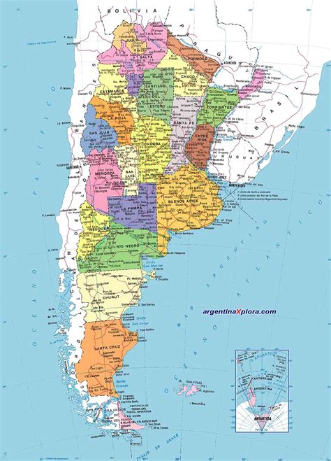 Mapa De Argentina División Política