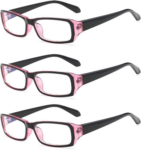 rongchy 3 prs nearsighted eyeglasses mens womens shortsighted eyewear classic style myopia