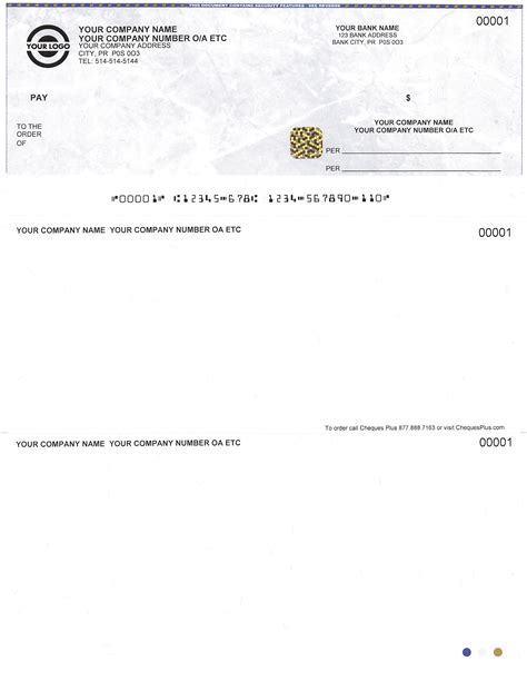 You can also print the blank check with micr line to fill the trick is you can enter 15 to 1 instead of 1 to 15 to print checks in reserve order. Premium High Security Foil Hologram Laser Cheques ...
