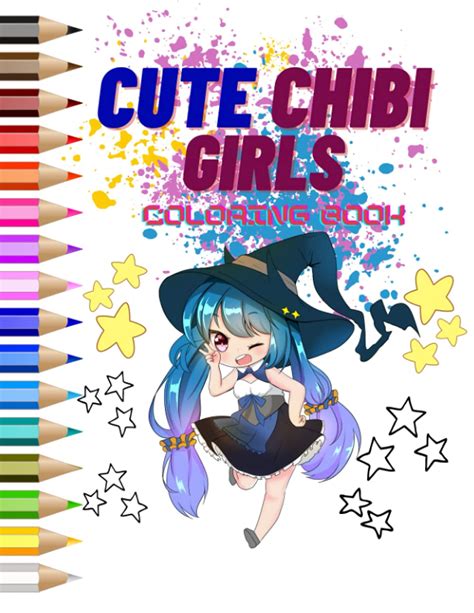 Cute Chibi Girls Coloring Book For Kids With Adorable Kawaii Girls By