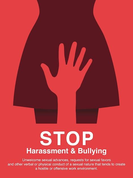 Premium Vector Sexual Harassment And Workplace Bullying Concept Poster