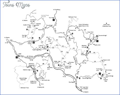 Red River Gorge Hiking Trail Map