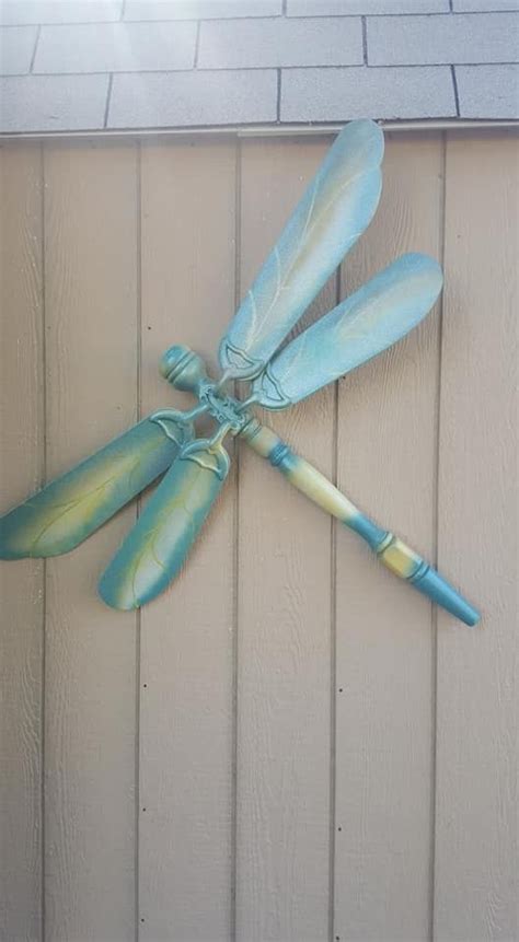 Repurposed Ceiling Fan Blades Dragonfly Yard Art Ceiling Fan Crafts