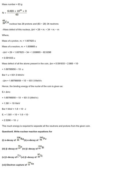 Ncert Solutions Class 12 Physics Chapter 13 Nuclei