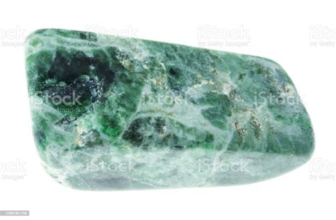 Tumbled Jadeite Stone On White Stock Photo Download Image Now White