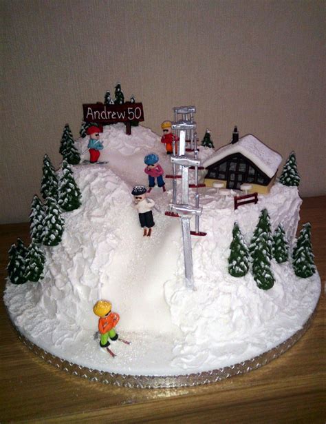 Wallpaper candles cream christmas figures sweets new. ski cakes | Ski Slope with Skiers Novelty Birthday Cake in 2020 | Christmas cake designs ...