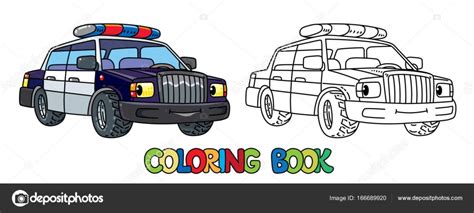 300 x 226 png pixel. Grappige kleine politie-auto met ogen. Kleurboek — Stockvector © passengerz #166689920